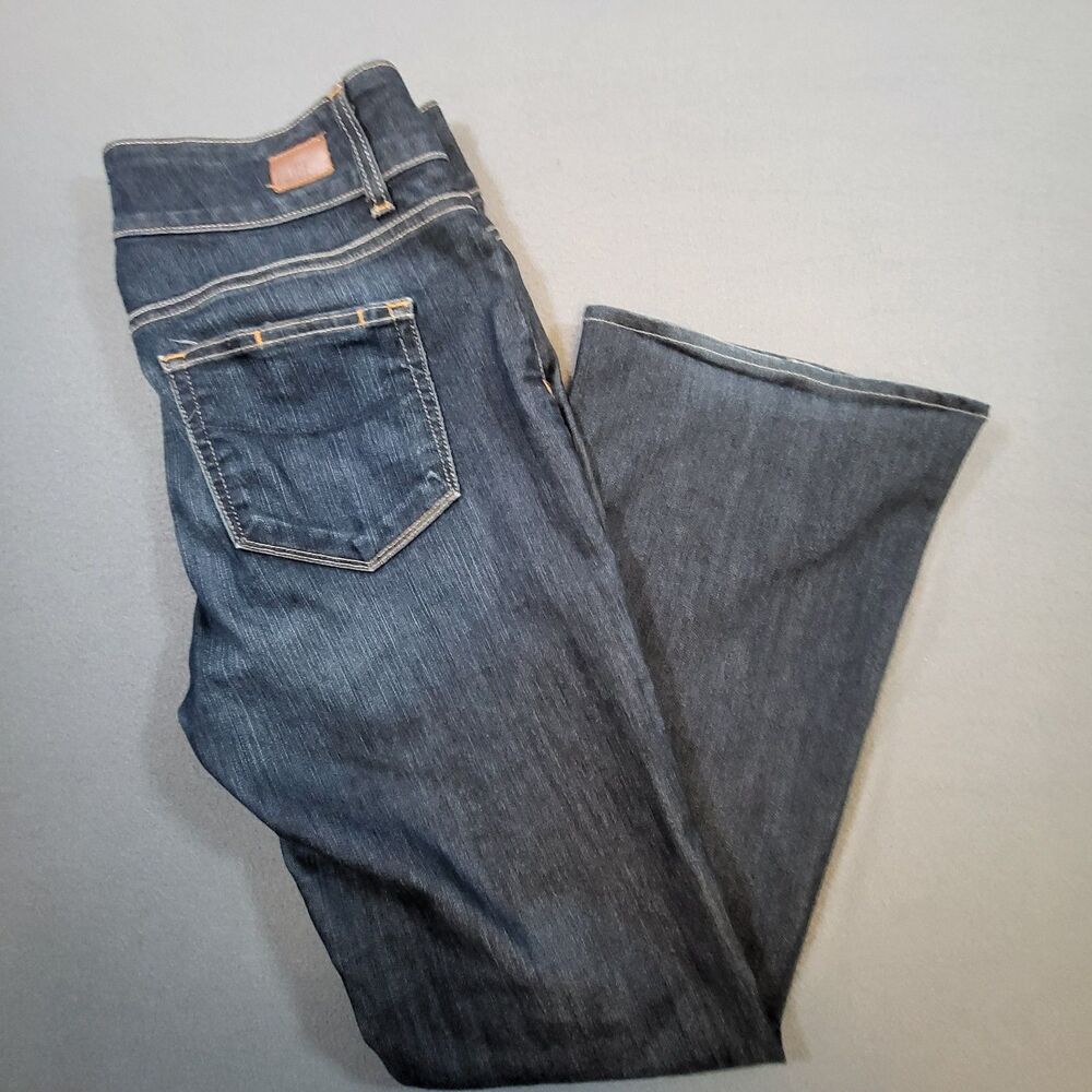 PAIGE Hidden Hills Bootcut Jeans 31 Dark Wash Blue Button Fly Y2K Western 31x30